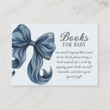 Striped Blue Bow Books For Baby