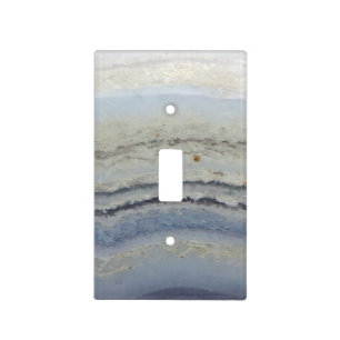 Striped Blue Lace Agate cool unique nature stone Light Switch Cover