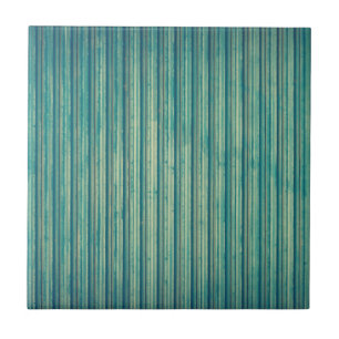 Striped Blue Lines Ceramic Tile