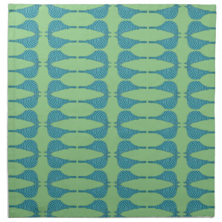 Striped Bluebird  Cloth Napkin