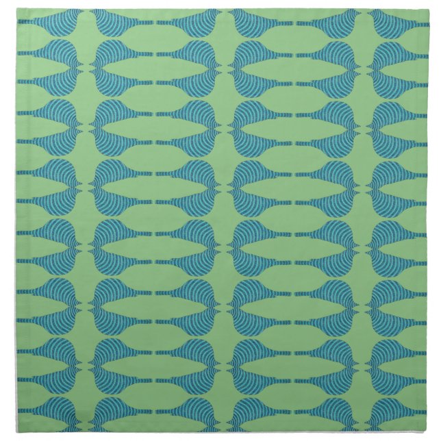 Striped Bluebird  Cloth Napkin (Front)