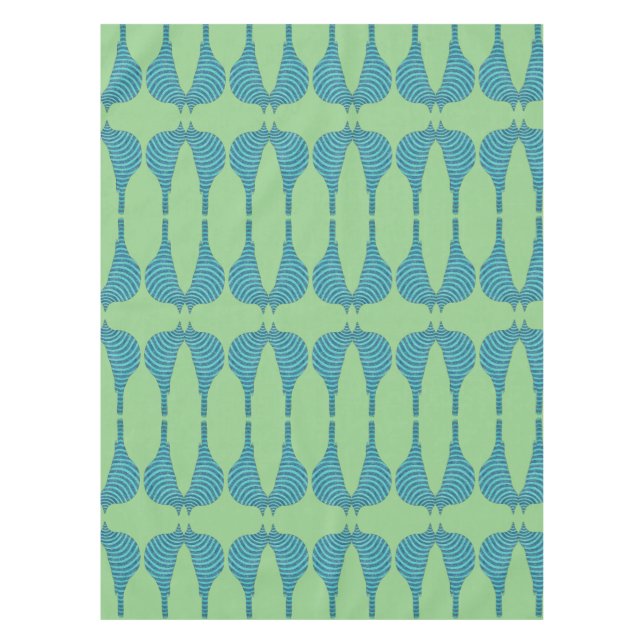 Striped Bluebird  Tablecloth (Front)