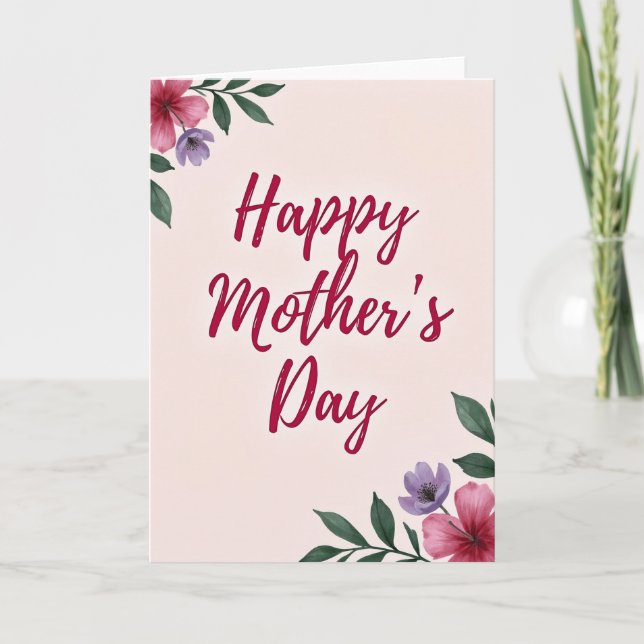 Striped Blush Pink Card (Front)