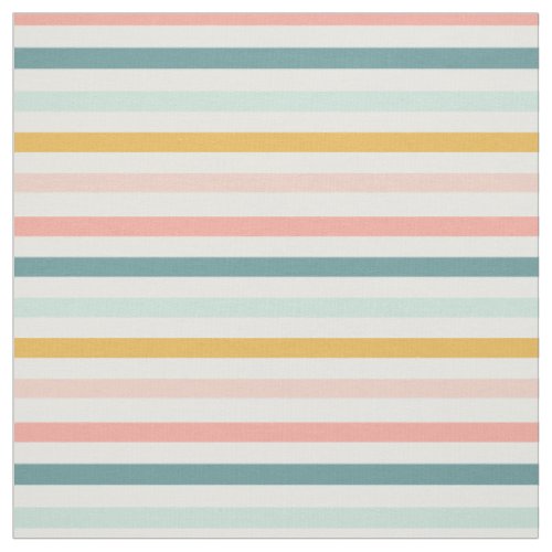 Striped Boho Rainbow Pastels Fabric
