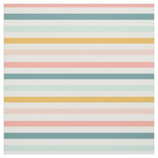 Striped Boho Rainbow Pastels Fabric
