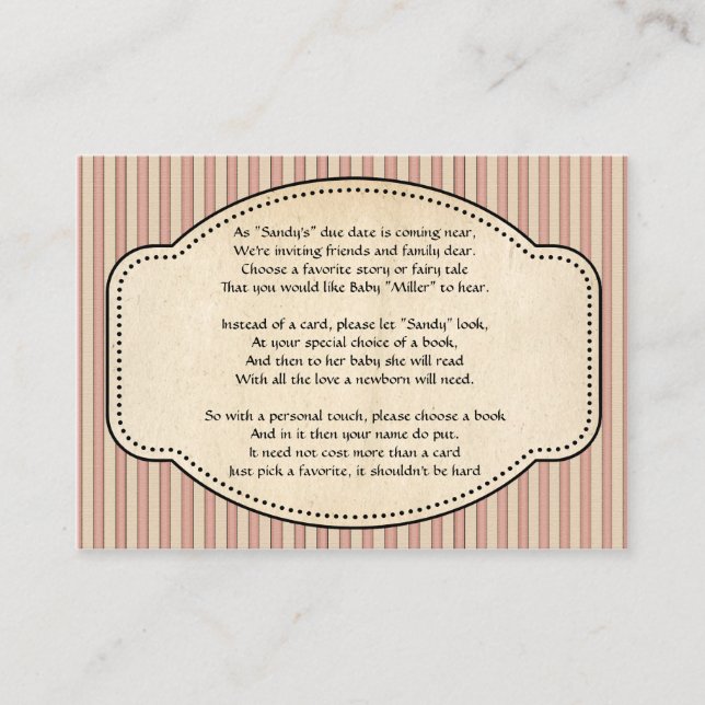 Striped Book Insert (Front)