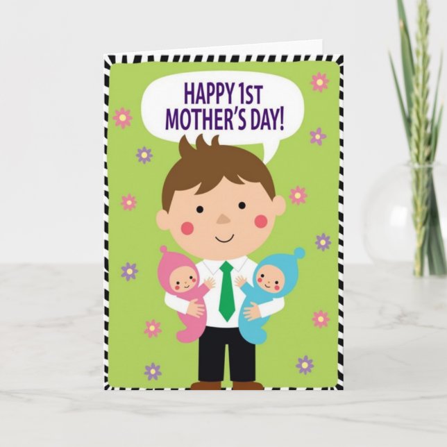 Striped Border Congrats Card (Front)