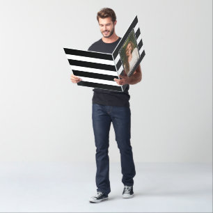 Striped Border Custom Photo 40th Birthday Card