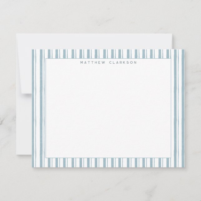 Striped Border Note Card (Front)