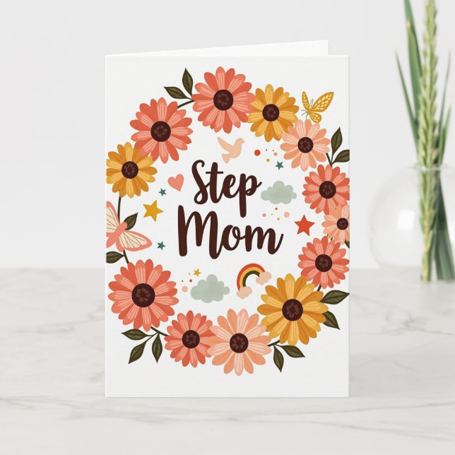 Striped Botanical Embrace Card (Front)