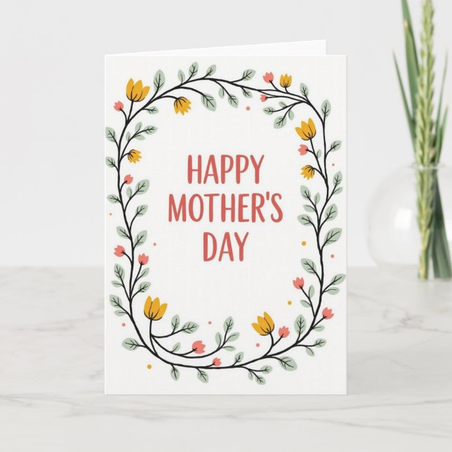 Striped Botanical Gratitude Card (Front)