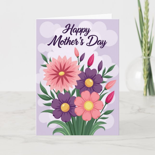 Striped Bouquet Appreciation Card (Front)