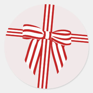 Striped Bow Sticker