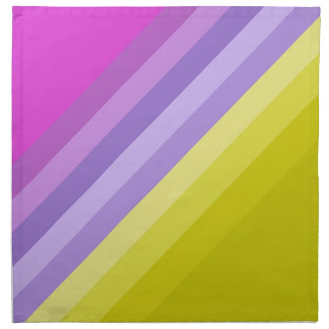 Striped, bright cloth napkin (Front)