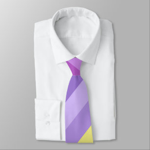 Striped, bright , rainbow neck tie