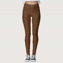 Striped brown leggings