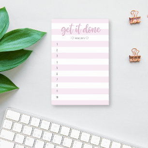 Striped Brush Lettered Get It Done Post-it Notes