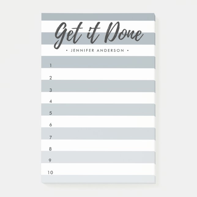 Striped Brush Lettered To-Do List Notes (Front)