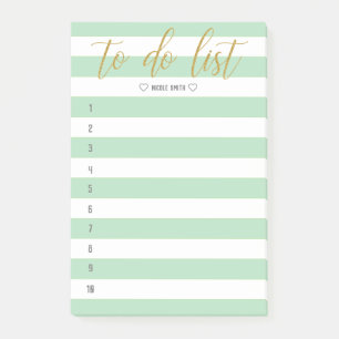Striped Brush Lettered To Do List Post-it Notes