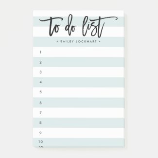 Striped Brush Lettered To-Do List Post-it Notes
