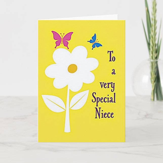 Striped Butterfly Delight Card (Front)