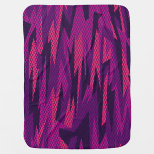 Striped Camouflage: Abstract Geometric Pattern Baby Blanket