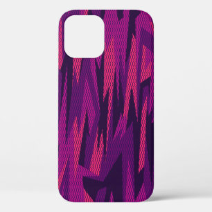 Striped Camouflage: Abstract Geometric Pattern iPhone 12 Case