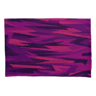 Striped Camouflage: Abstract Geometric Pattern Pillow Case