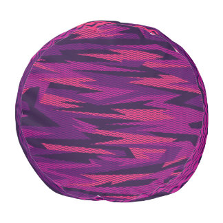 Striped Camouflage: Abstract Geometric Pattern Pouf
