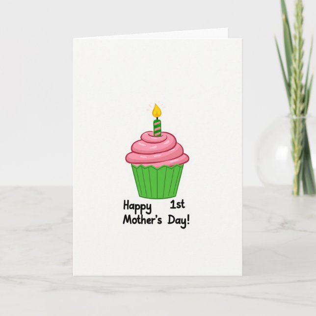 Striped Candle Mothers Day Card (Front)