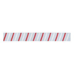 Striped Candy Cane Blue Red White Grosgrain Ribbon