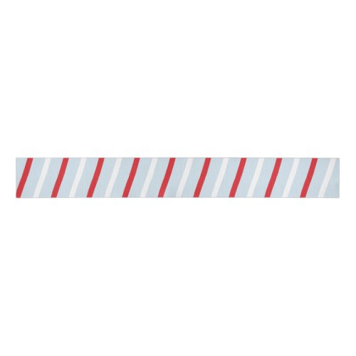 Striped Candy Cane Blue Red White Grosgrain Ribbon