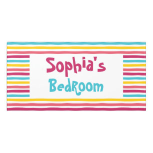 Striped Candy! Colorful Fun Kids Door Sign
