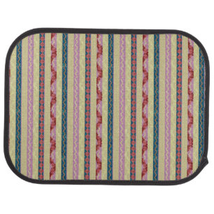 Striped car floor mat