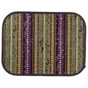 Striped car floor mat