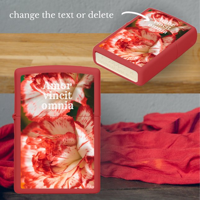 Striped carnations and gerbera zippo lighter (Creator Uploaded)