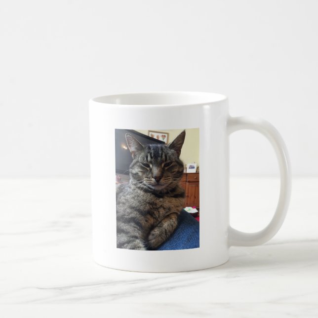 Striped cat coffee mug (Right)