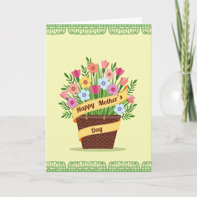 Striped Celebration Bouquet Card (Front)