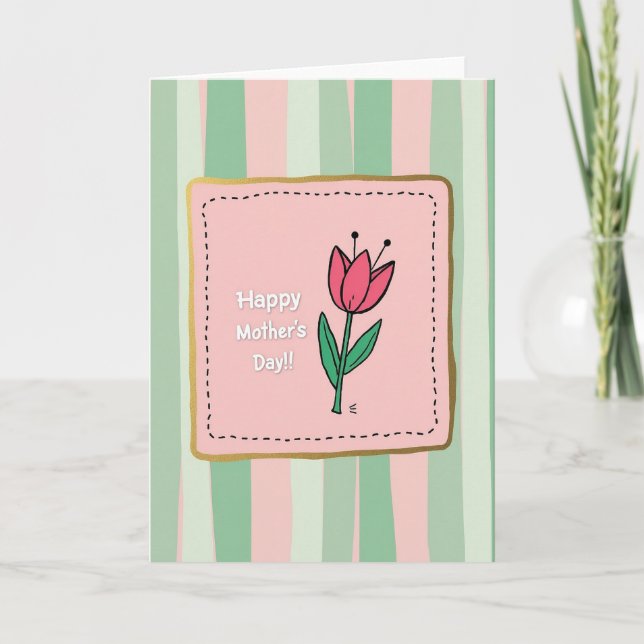 Striped Celebration Card (Front)