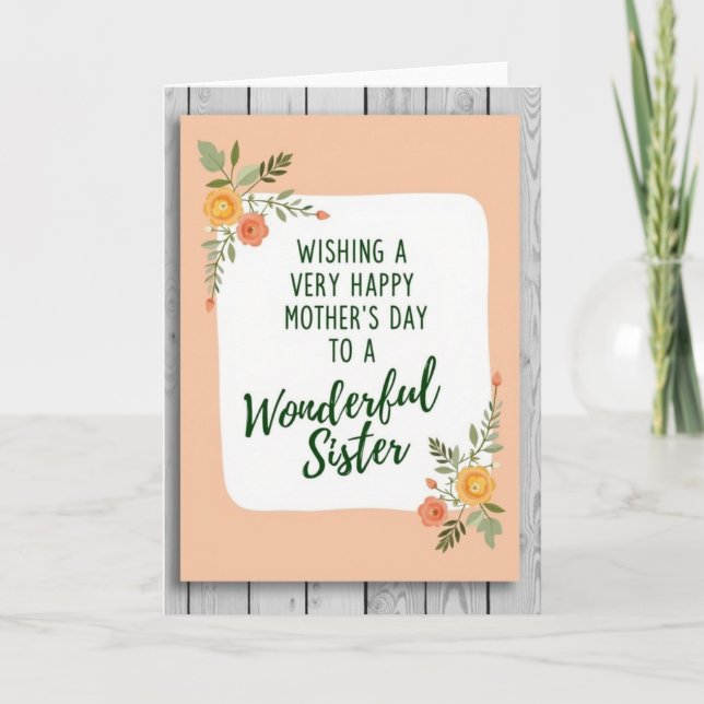 Striped Celebration Sister Card (Front)