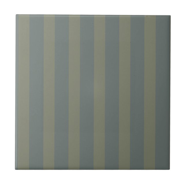 Striped Ceramic Tile, Small (4.25" x 4.25") Tile (Front)