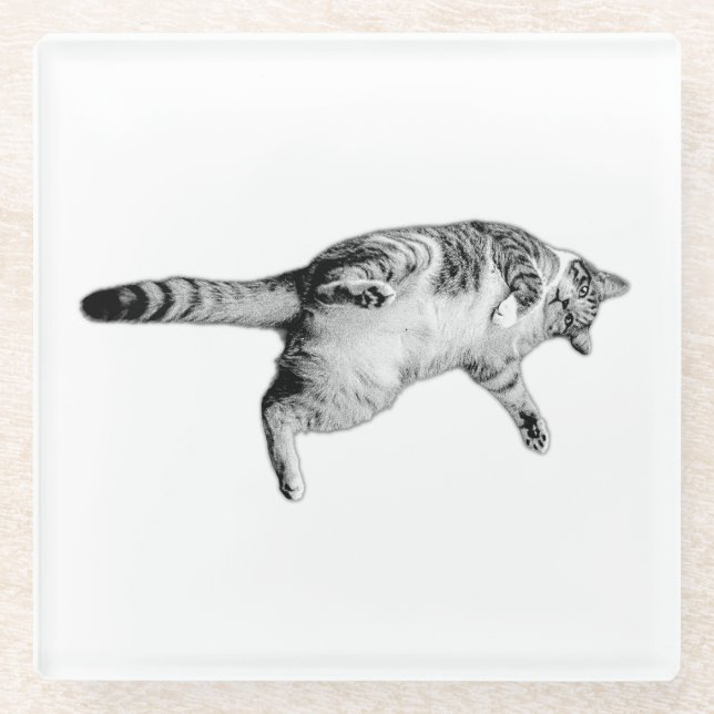 Striped Charm for the Table Glass Coaster (Front)