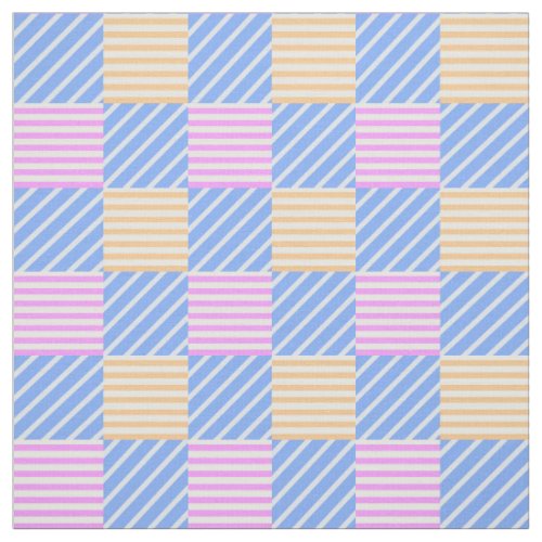 Striped Checks Pastels SCTA Fabric