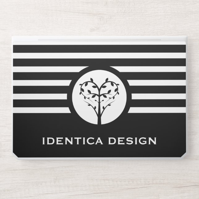 Striped Chic Tree HP Laptop Skin (Front)