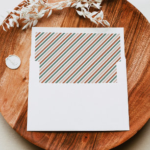 Striped Christmas Envelope Liner Holiday Boho