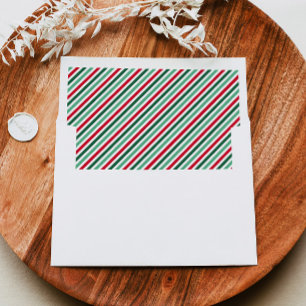Striped Christmas Envelope Liner Holiday Bright