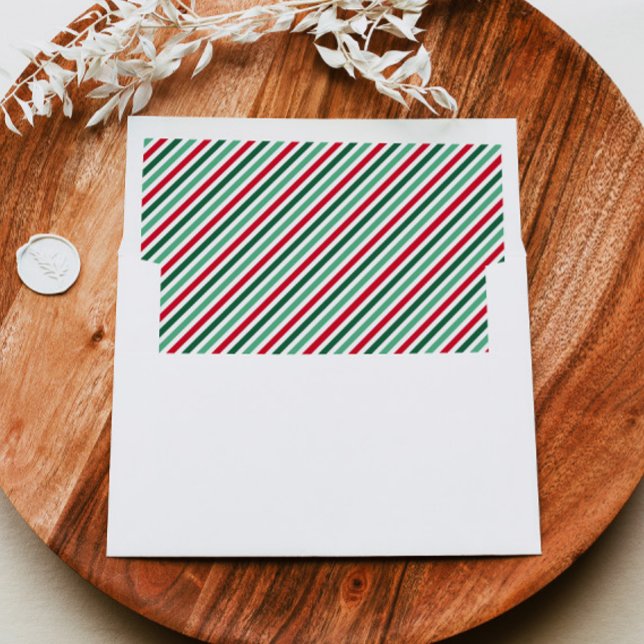 Striped Christmas Envelope Liner Holiday Bright (Creator Uploaded)