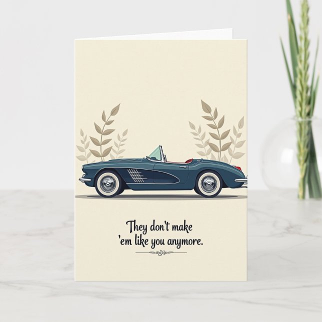 Striped Classic Roadster Card (Front)