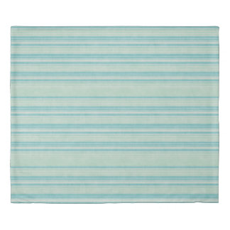 Striped Coastal Pattern Blue Green Rustic Beach Duvet Cover