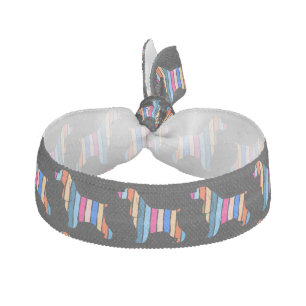 Striped Cocker Spaniel Dog Elastic Hair Tie